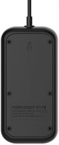 Мережевий фільтр ColorWay 6 гн. чорний 2 м CW-CHE64B 