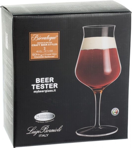 Набір бокалів для пива Birrateque Beer Tester 420 мл 2 шт. Luigi Bormioli