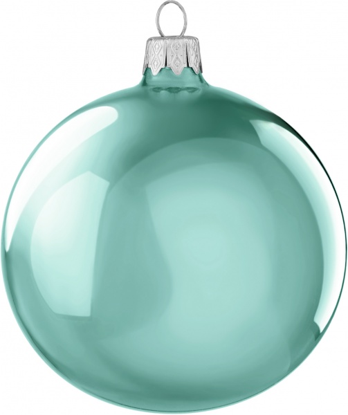 Шар стеклянный d80 однотонна металік 80 мм бирюзовый