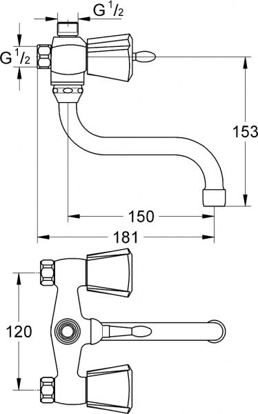 Смеситель для ванны Grohe Costa Trend
