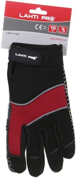 Перчатки Lahti Pro защитные антискользящие светоотражающие с покрытием микрофибра XL (10) L281110K