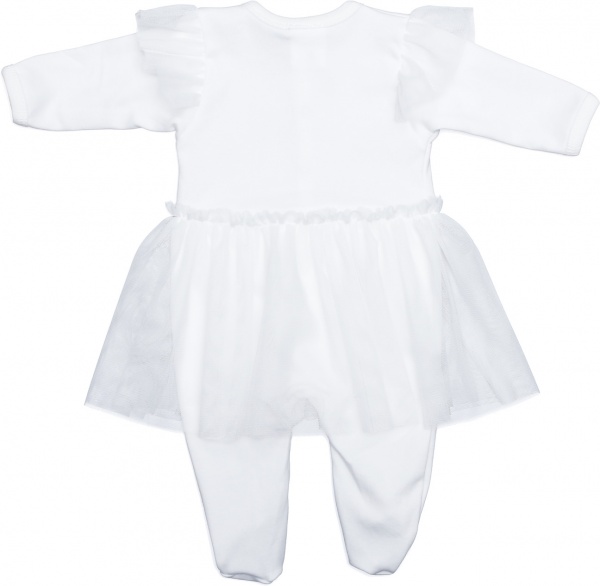Комбинезон детский для девочки Bambinelli с фатином р.68 белый 