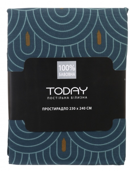 Простынь Blois 230x240 см темно-зеленый Today 