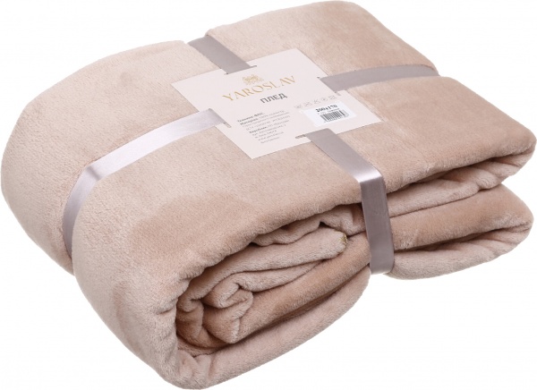 Плед Мікрофібра 170x200 см бежевий Ярослав 