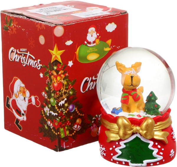 Сувенир новогодний шар снежный FX-0350 светодиодная (LED) 