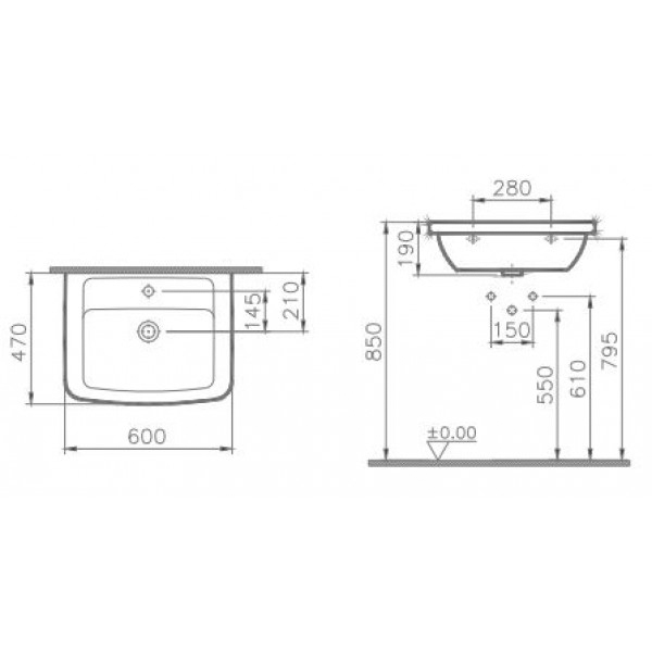 Умывальник Koller Pool Form 300 9602N003-7650
