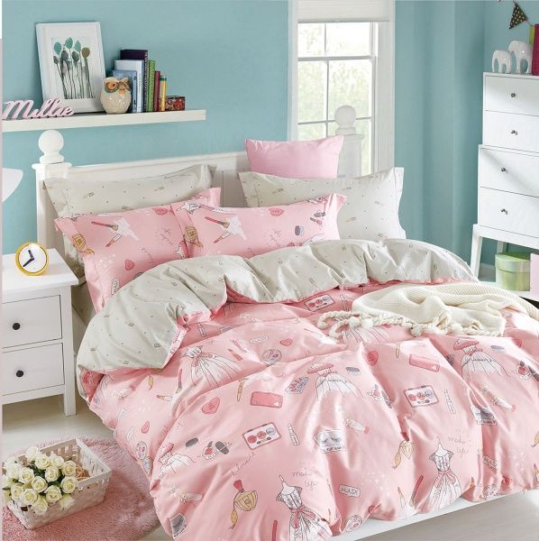Комплект постільної білизни Make Up 2 рожевий 