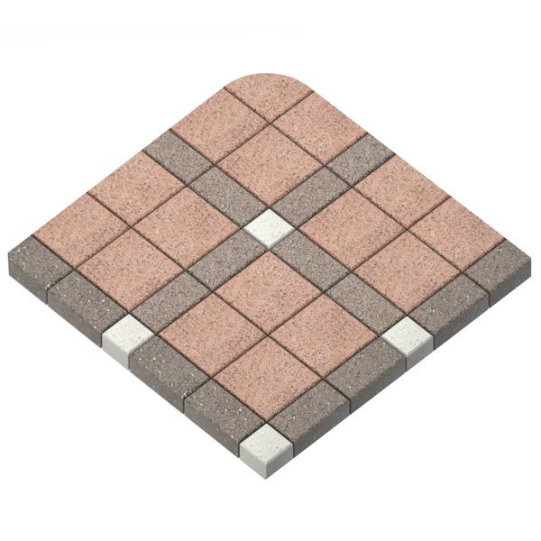 Плитка тротуарна Ф'южн 400x400x60 мм мармур