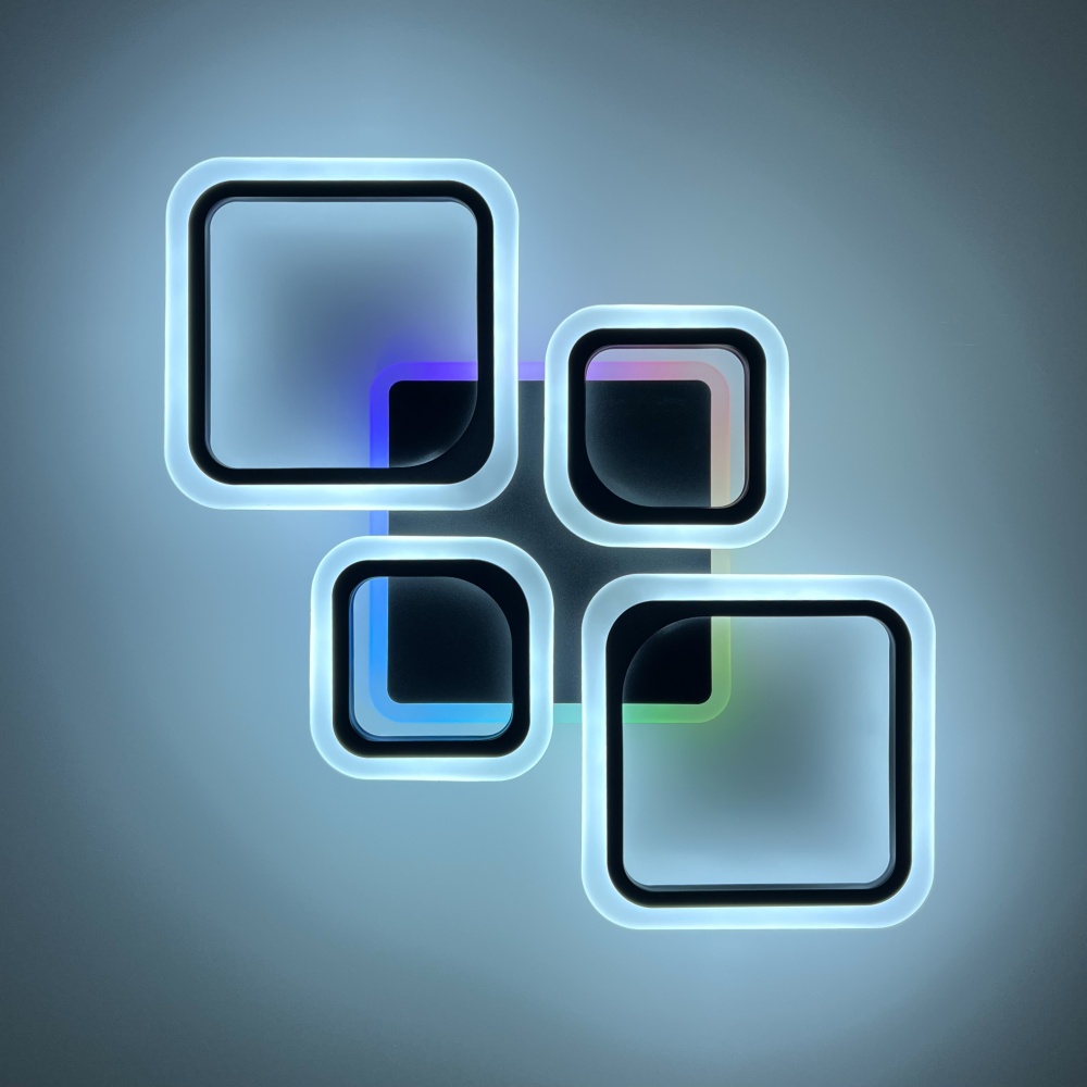 Люстра світлодіодна Luminaria 90 Вт LED-модуль чорний OVAL RGB 90W 5S BLACK