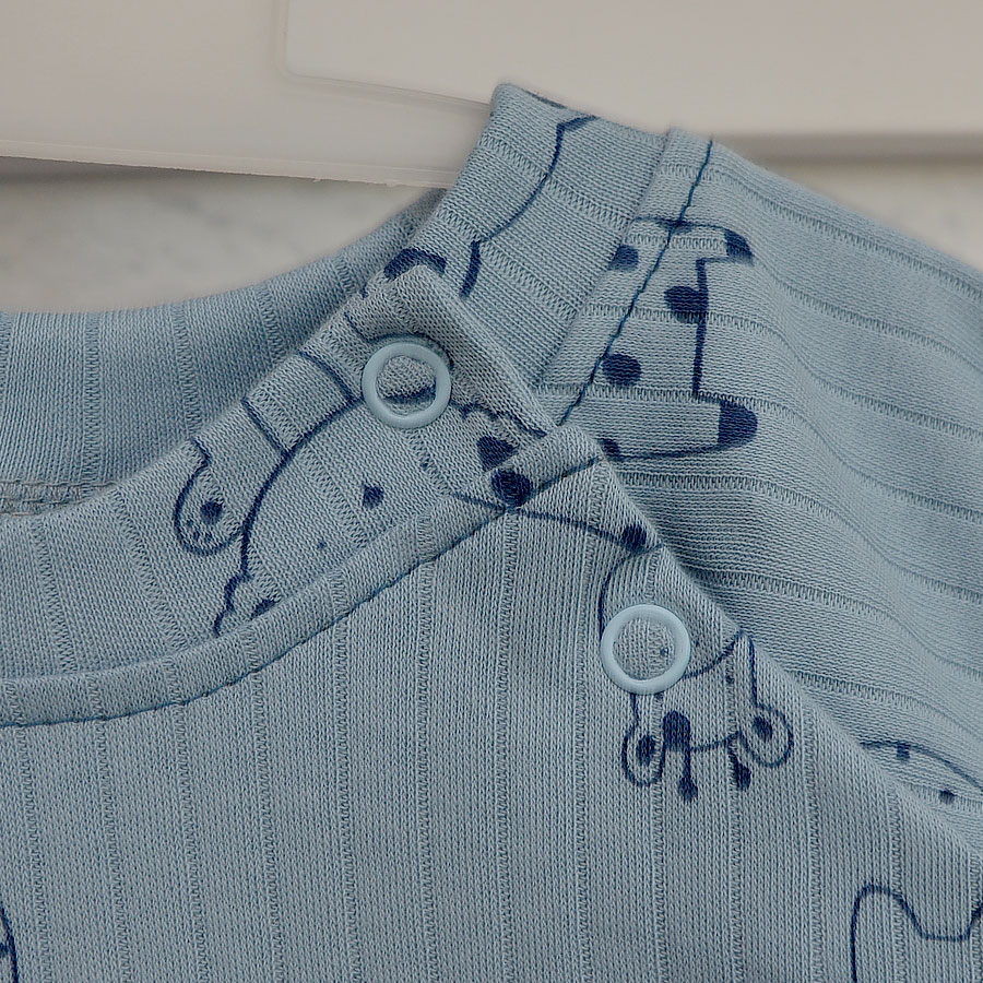 Ромпер-реглан для хлопчика Blanka Тваринки р.74-80 синій 110834