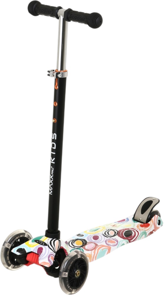 Самокат MaxxPro kids разноцветный принт LS306C /maxi/circle printing