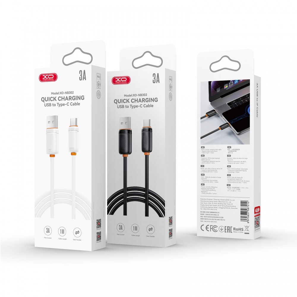 Дата-кабель Xo NB302-AC 1 м белый (NB302-AC.white)