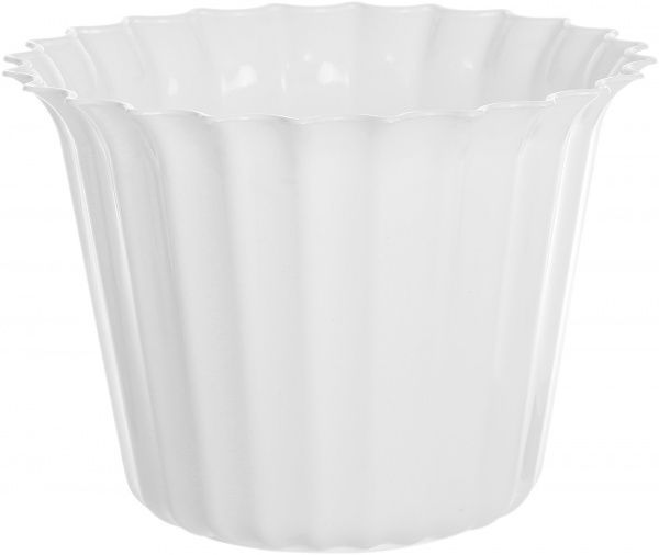 Горшок пластиковый Тарлев Астра круглый 3,8л белый (А17) 