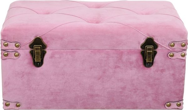 Сундук-пуф Велюр пудровый 57х30х29 см 