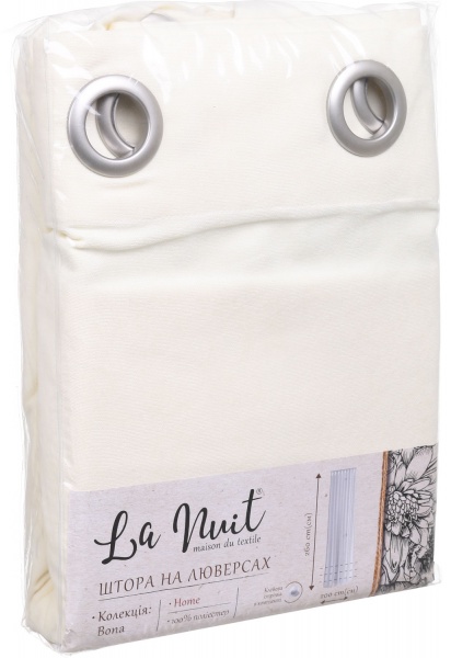 Штора BONA 200х260 молочный La Nuit