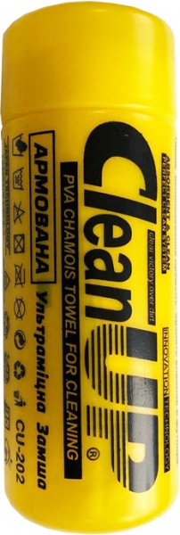 Салфетка влажная в тубе из искусственной замши CleanUP 30х30 см CU-202 1 шт.