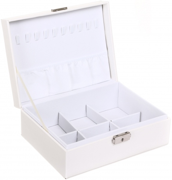 Шкатулка для украшений белый 23х17х9 см Savage