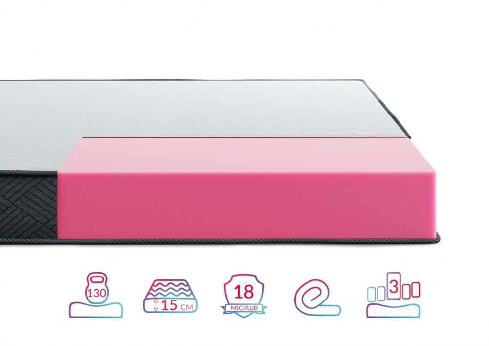 Матрац безпружинний Dusseldorf Songer und Sohne 80x190 см