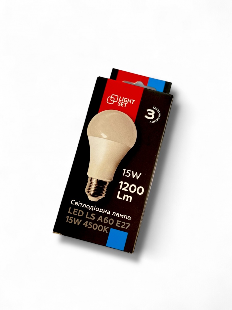 Лампа світлодіодна LIGHT SET LS 15 Вт A60 E27 220 В 4500 К