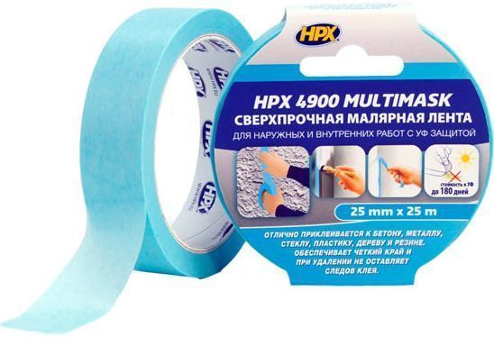 Лента малярная HPX сверхпрочная с УФ-защитой 25 м EW2525