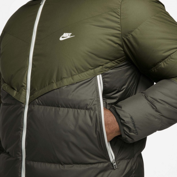 Куртка Nike M NSW SF WINDRUNNER HD JKT DD6795-326 р.S зеленый