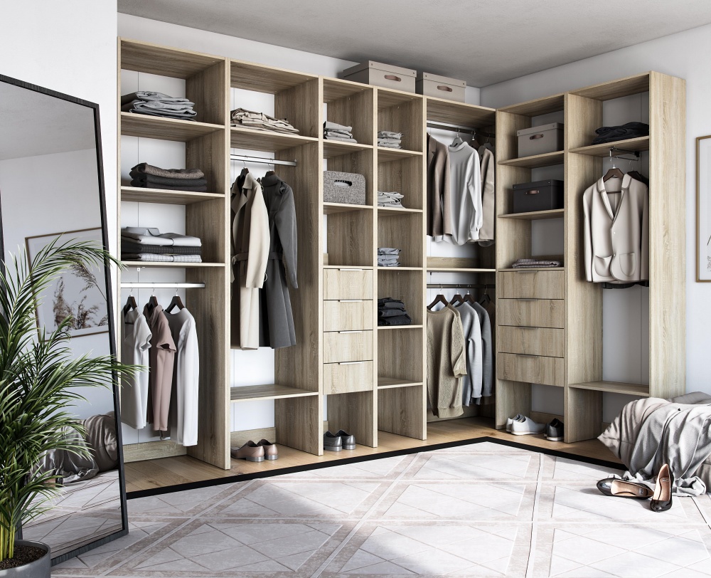 Корпус шкафа Грейд Санта с микролифтом 1000х1100х350 мм дуб сонома