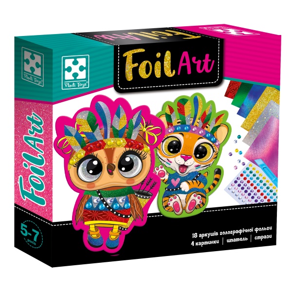 Набір для творчості Vladi Toys Foil Art. Шалені індіанці VT4433-09