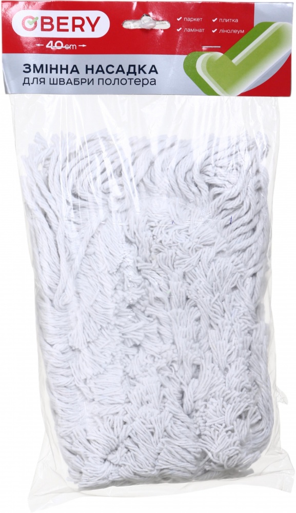Сменная насадка к швабре OBERY полотер 40 см
