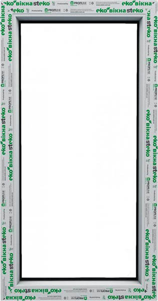 Окно глухое Steko S300 58 500x1000 мм без открывания