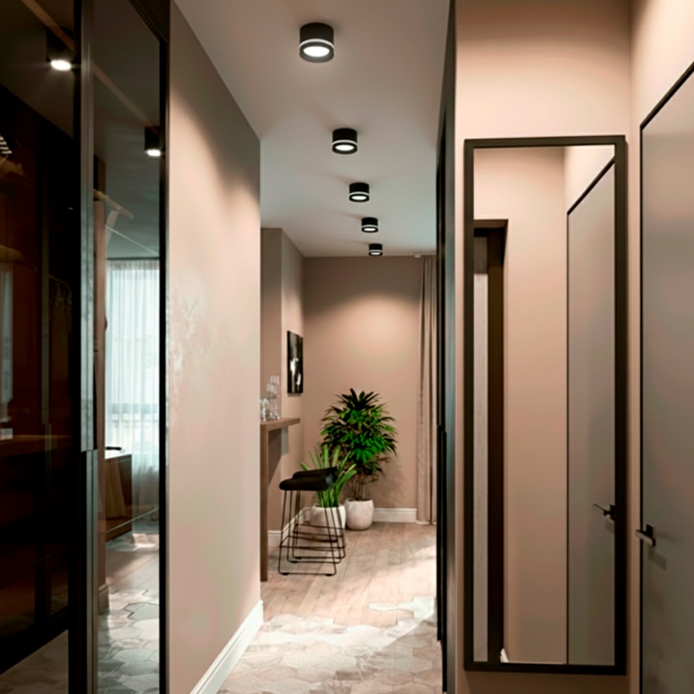 Светильник точечный Sensio под сменную лампу черный LH-GX70(black)S4