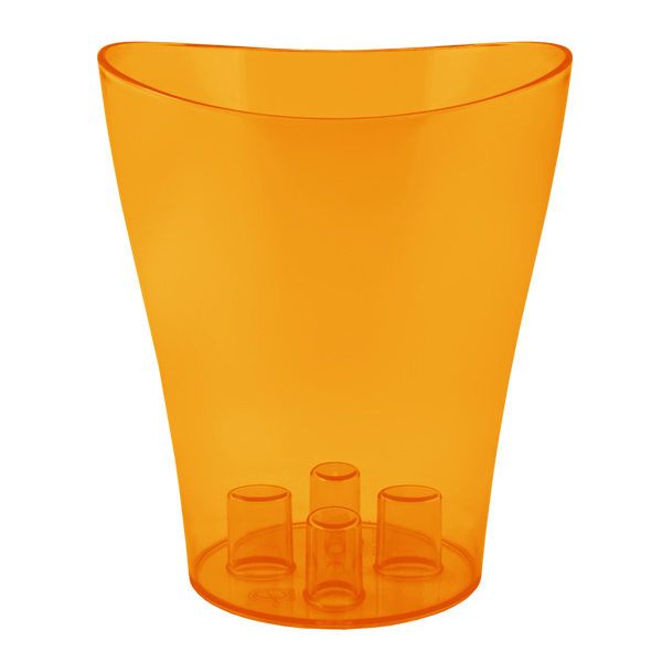 Кашпо пластикове Алеана Ніка PS круглий 2л помаранчевий прозорий (114051) 