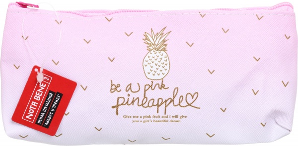 Пенал шкільний Ананас у тренді Nota Bene рожевий