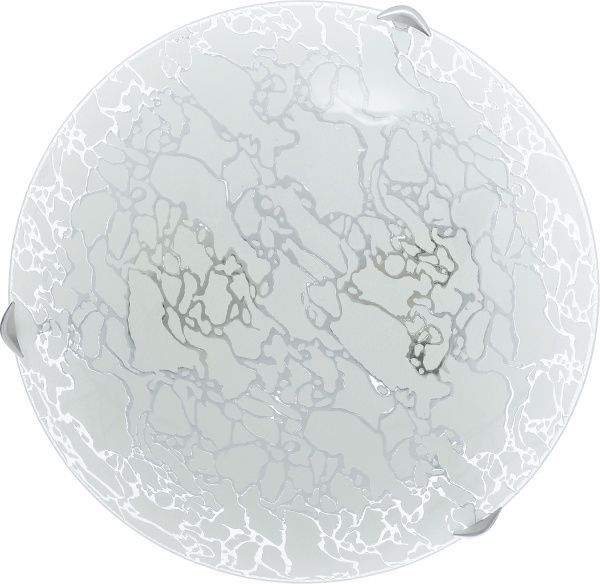 Світильник настінно-стельовий УТ Сяйво НПБ Мармур 2x60 Вт E27 срібний 3002 