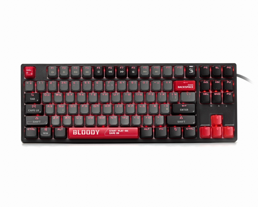 Клавіатура ігрова BLOODY BLMS TKL Switch Energy Red (S87) red/black