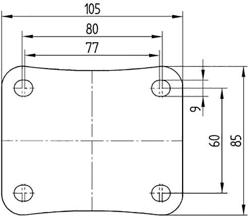 Колесо поворотное 3370 DRR 100 P62 TENTE 