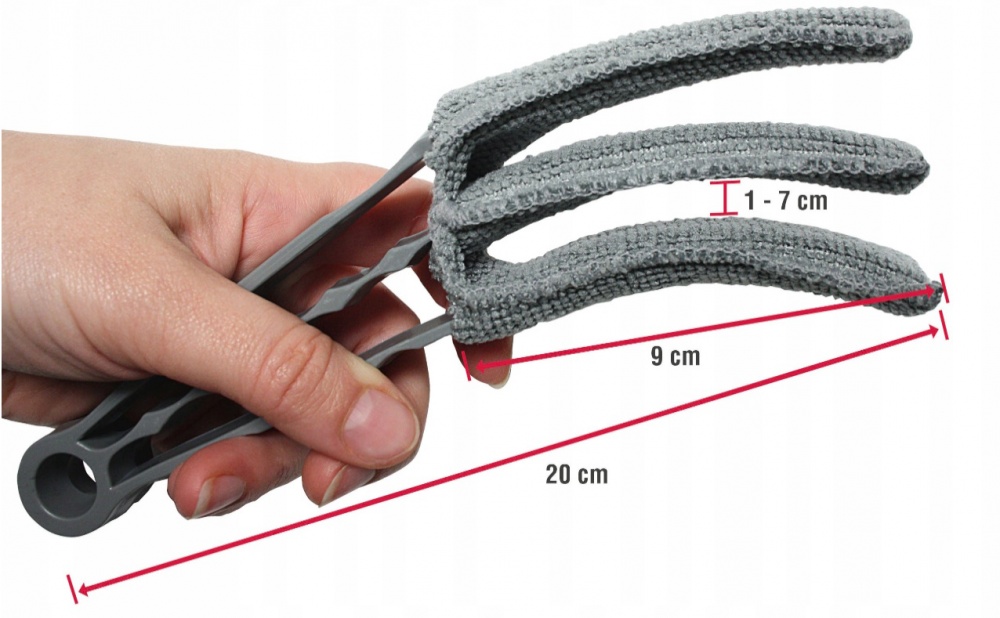 Щетка для чистки жалюзи Gardinia 11 см серый 36794