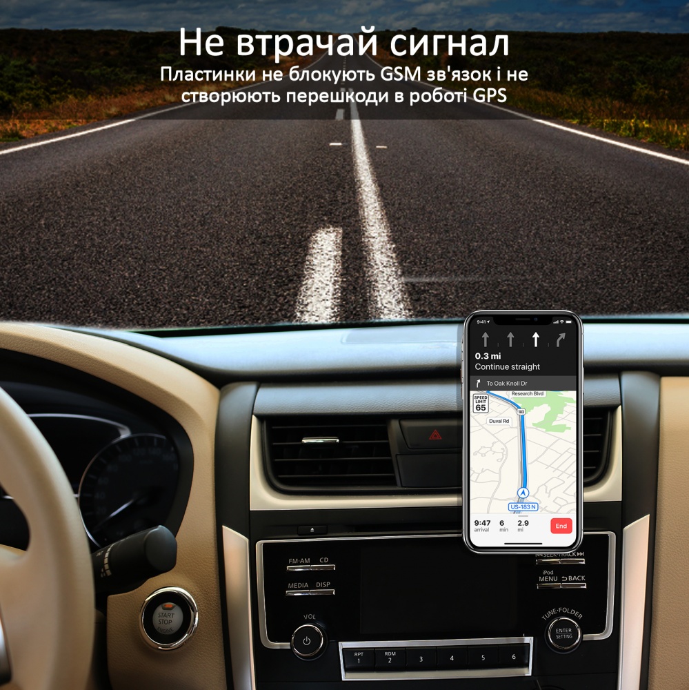 Тримач магнітний Promate AirGrip-2 червоний