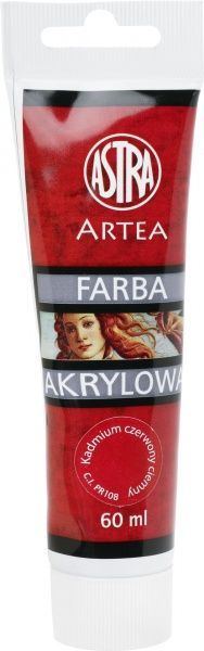 Краска акриловая Темно-красная 60 мл Artea Astra