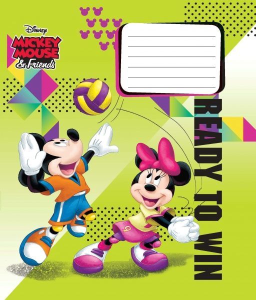 Зошит шкільний Mickey Mouse 12 аркушів коса Міцар+
