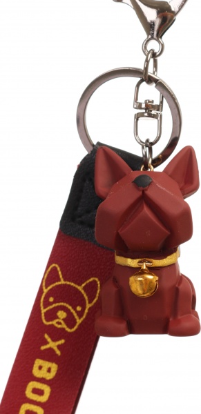 Брелок Бульдог красный