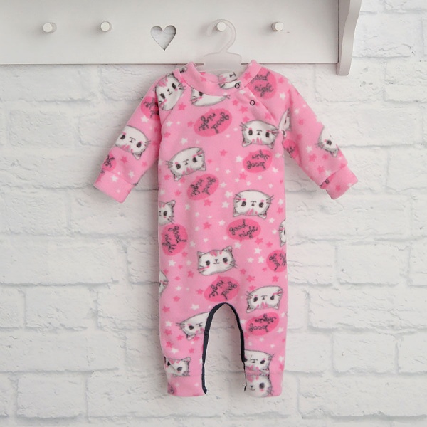 Ромпер-реглан для девочки Blanka Котики р.86 розовый 110140 