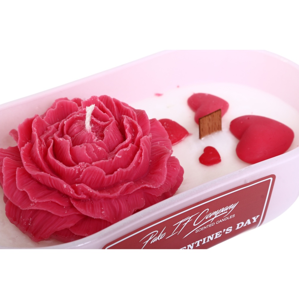 Свеча декоративная в стекле Пион 180х53 мм Pako-If