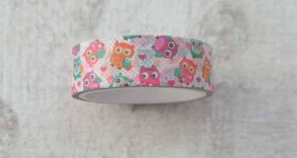 Стрічка паперова самоклейка Сови в невагомості 1.5см * 5м 740568 