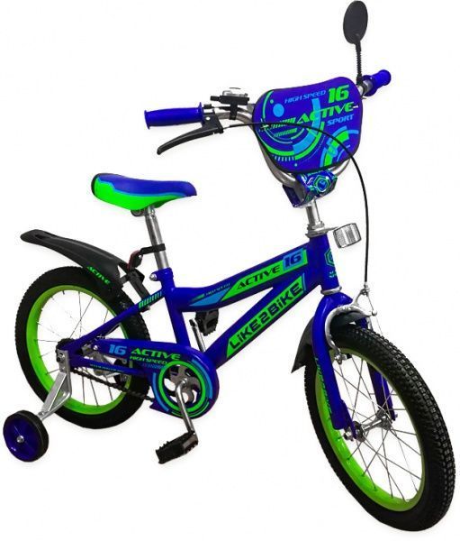 Велосипед детский Like2bike Active 16'' синий 191625