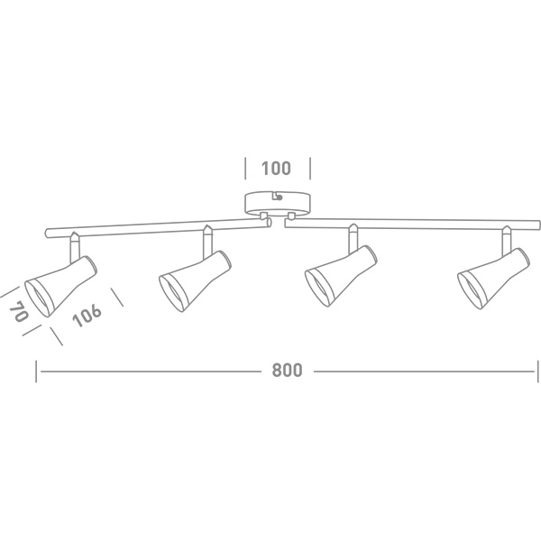 Спот Maxus Spot Light MSL-02C 4x4 Вт черный 
