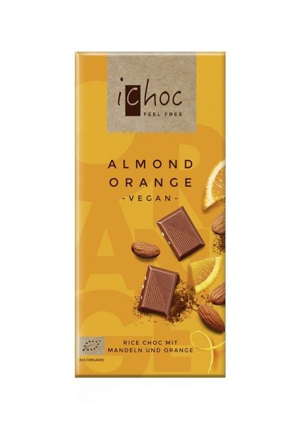 Шоколад IChoc Мигдаль-Апельсин 80 г органічний (Almond Orange)