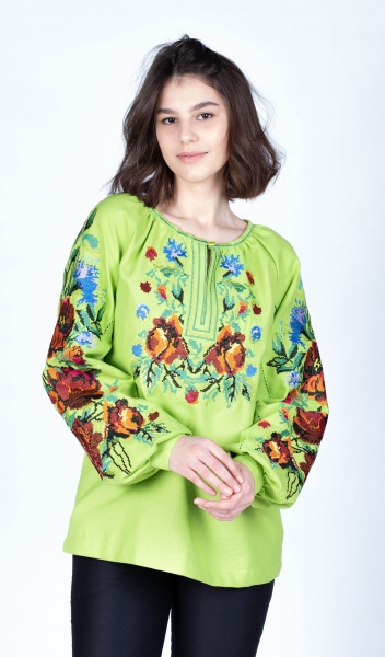 Вишиванка Едельвіка 218-21/00 зелений р. L 