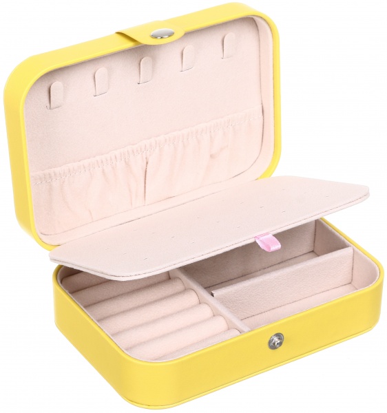 Шкатулка для украшений Flatty 16x11.5x5 см желтый