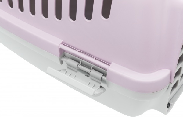 Переноска Trixie для собак Capri 2 XS–S 37 x 34 x 55 см светло-серая с лиловым 39823 