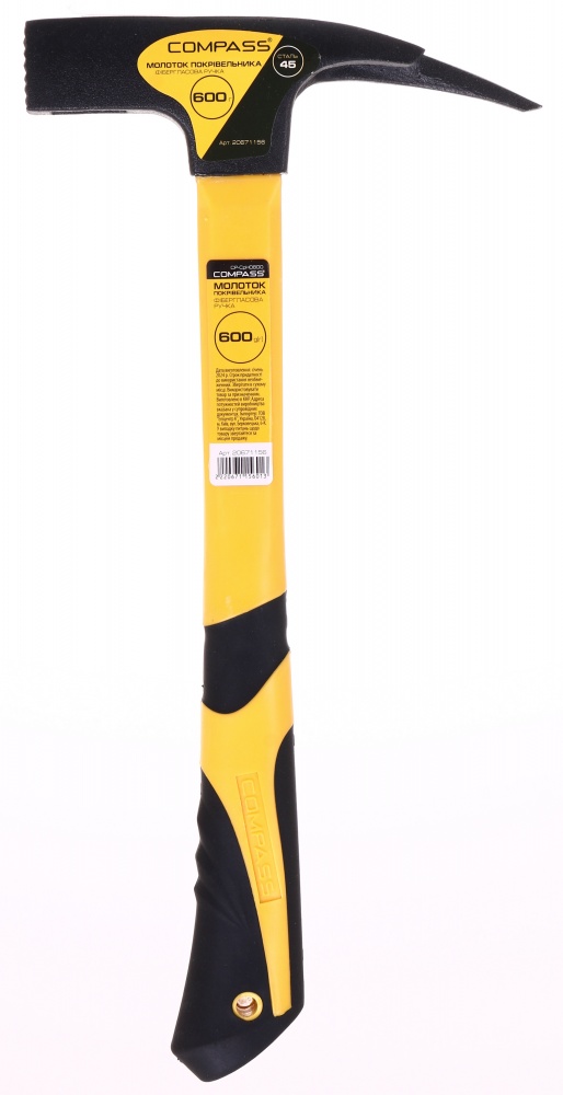 Молоток для покрівлі Compass 600 г CP-CpH0600